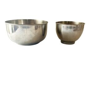 Mixmaster 2 Replacement Bowls 1 Large 1 Small Sunbeam Hamilton Stainless Steel